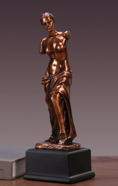 Venus De Milo Statue on Base Bronze Plated Trophy Award Sculpture